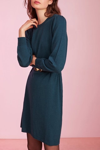 Robe pull en mérinos Alesio - Bleu