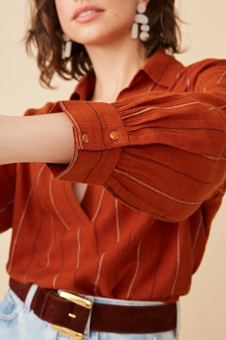 Chemise en soie - Rouge