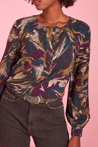 Blouse Violila - Bleu et violet