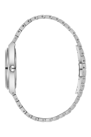 Metalen Quartz Horloge - Zilverkleurig en blauw
