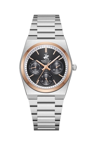 Metalen Quartz Horloge - Zilverkleurig en Roségoudkleurig