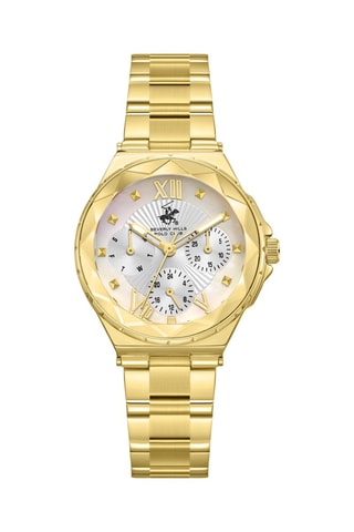 Metalen Quartz Horloge - Chronograaf - Goudkleurig en zilverkleurig