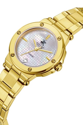 Metalen Quartz Horloge met Diamant