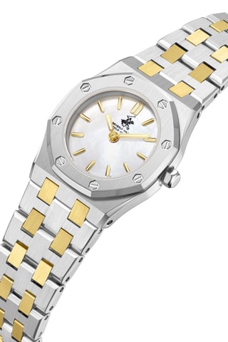 Metalen Quartz Horloge met Doublé Geelgoud