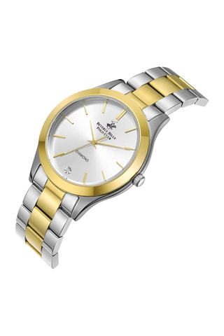 Metalen Quartz Horloge met Diamant