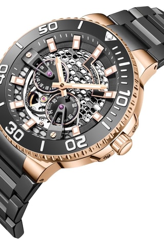 Metalen en Roséverguld Automatisch Quartz - Chronograaf 