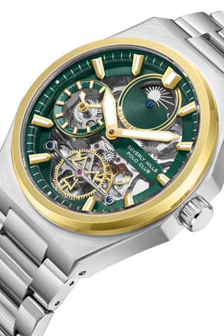 Automatisch Doublé Geelgoud Horloge - Maanstandweergave
