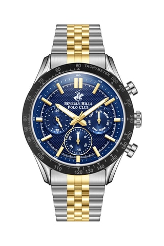 Metalen Quartz Horloge - Tachymeter - Zilverkleurig en zwart