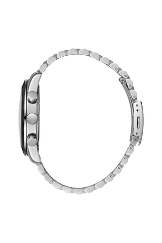 Metalen Quartz Horloge - Tachymeter - Zilverkleurig en zwart