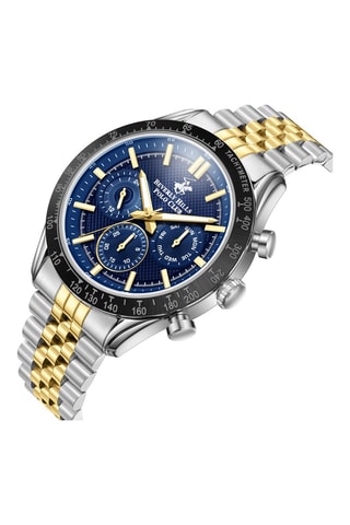 Metalen Quartz Horloge - Tachymeter - Zilverkleurig en zwart