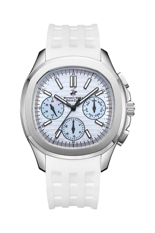 Silicone Quartz Horloge - Wit en Zilverkleurig