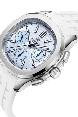 Silicone Quartz Horloge - Wit en Zilverkleurig