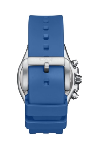 Silicone Quartz Horloge - Tachymeter en Chronograaf - Lichtblauw en Zilverkleurig