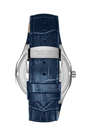 Automatisch Leren Horloge - Maanstandweergave - Blauw en zilverkleurig