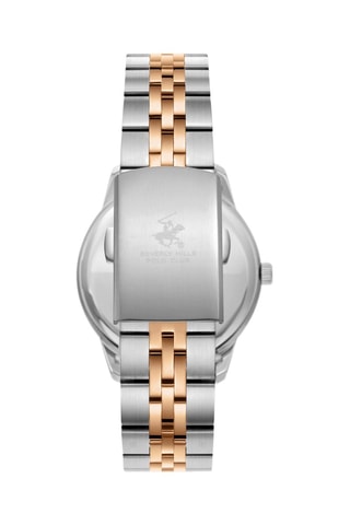 Metalen Quartz Horloge - Chronograaf - Zilverkleurig en Roségoudkleurig