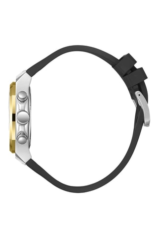 Silicone Doublé Geelgoud Quartz Horloge - Chronograaf