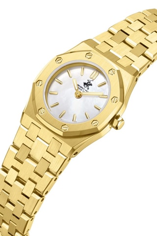 Verguld Messing Quartz Horloge - Goudkleurig 
