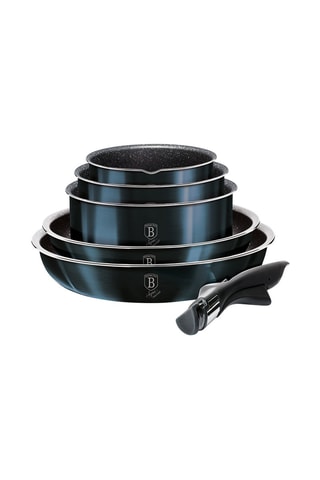 Pannenset met Marmeren Coating Metallic Line Aquamarine Edition - 12-delig