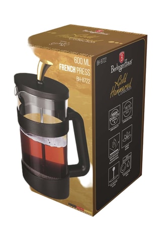 Roestvrijstalen en Borosilicaatglazen Cafetière met Piston Sahara en Leonardo - 60 cl