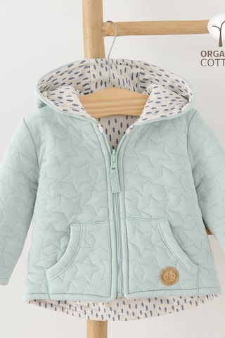 Veste réversible en coton biologique - Bleu
