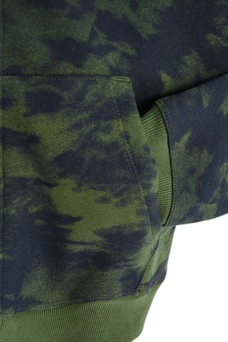 Sweat à capuche tie and dye - Vert olive