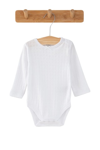 3 bodys en coton biologique - Fuchsia, blanc et rose