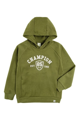 Sweat à capuche - Kaki chiné