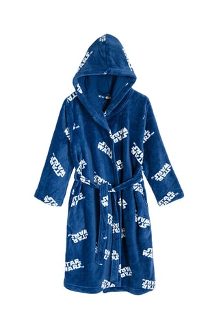 Peignoir de bain à capuche Star Wars - 
Bleu et blanc