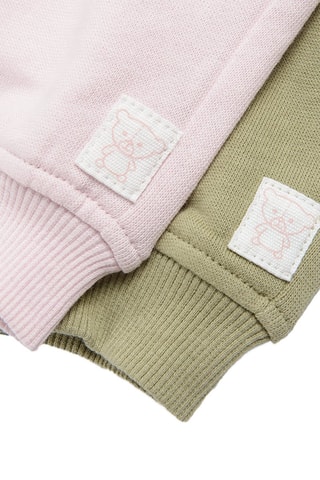 2 joggings - Rose et kaki