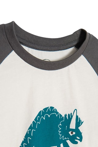 T-shirt - Blanc et anthracite