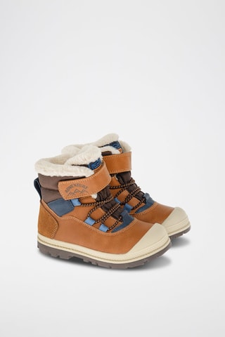 Boots fourrés Marron clair et marron foncé