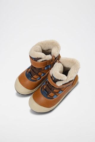 Boots fourrés Marron clair et marron foncé