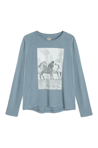 T-shirt - Gemêleerd Lichtblauw