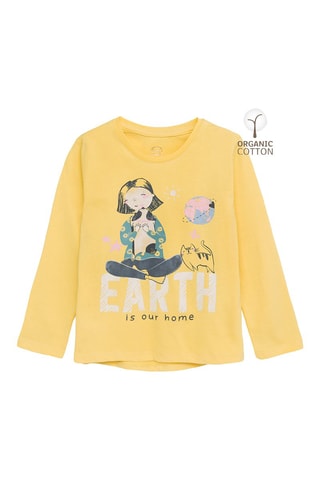 Biologisch Katoenen T-shirt - Geel