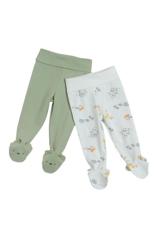 2 pantalons - Vert et blanc