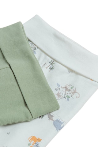 2 pantalons - Vert et blanc