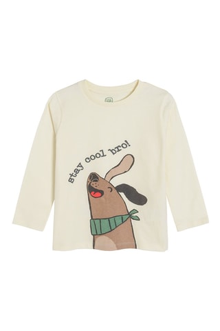 2 t-shirts - Moutarde et écru
