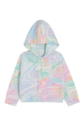 Sweater met Tie and Dye Effect - Lichtgroen en Wit
