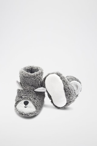 Chaussons montants fourrés Gris