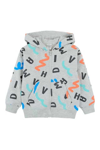 Sweat à capuche - Gris clair chiné