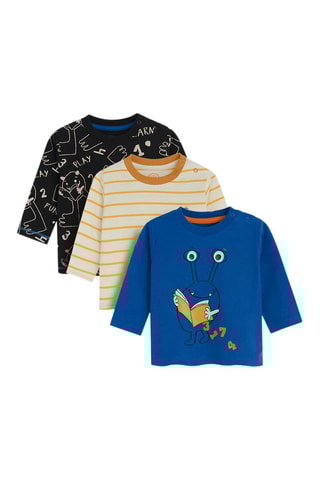 3 t-shirts - Multicolore