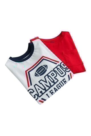 2 t-shirts - Rouge et blanc