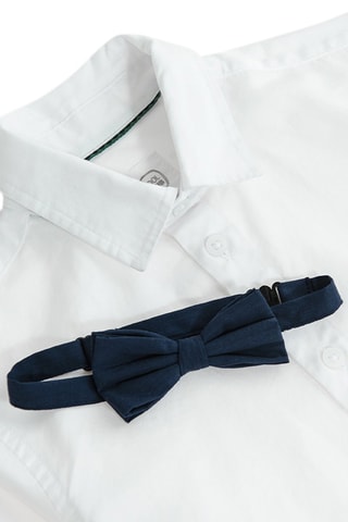 Chemise et nœud papillon - Ecru et bleu marine