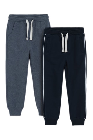 2 joggings - Gris foncé et bleu nuit