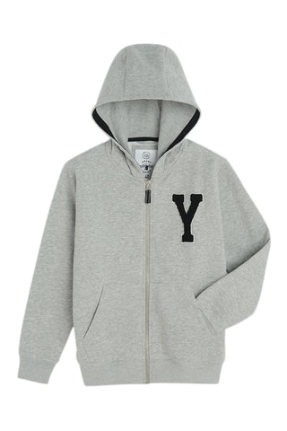 Sweat à capuche - Gris clair chiné