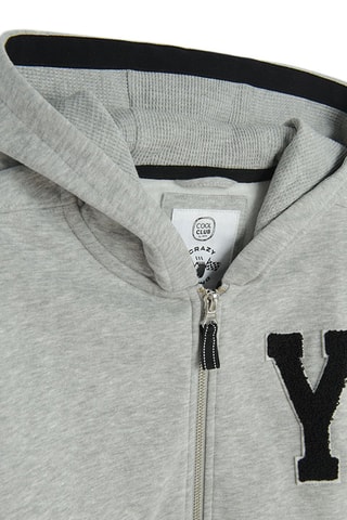 Sweat à capuche - Gris clair chiné