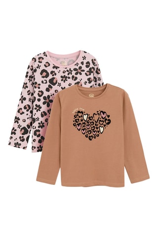 2 t-shirts - Rose et marron