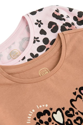 2 t-shirts - Rose et marron