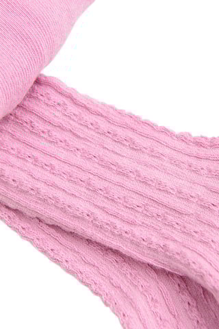 3 collants - Gris chiné, écru et rose