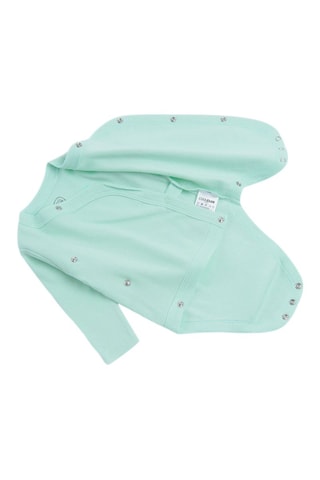 2 bodys en coton biologique - Blanc et vert